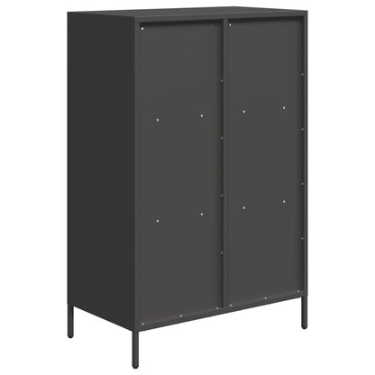 Hoge kast 68x39x103,5 cm staal zwart