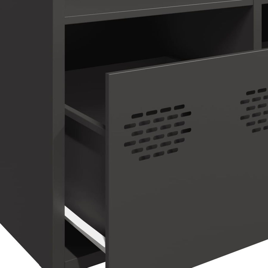 Hoge kast 68x39x103,5 cm staal zwart