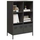 Hoge kast 68x39x103,5 cm staal zwart