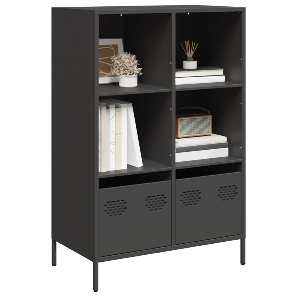 Hoge kast 68x39x103,5 cm staal zwart