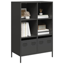 Hoge kast 68x39x103,5 cm staal zwart