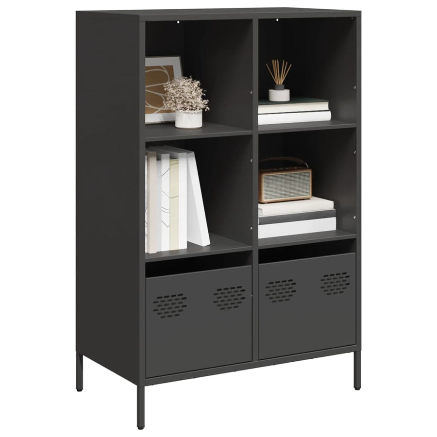Hoge kast 68x39x103,5 cm staal zwart