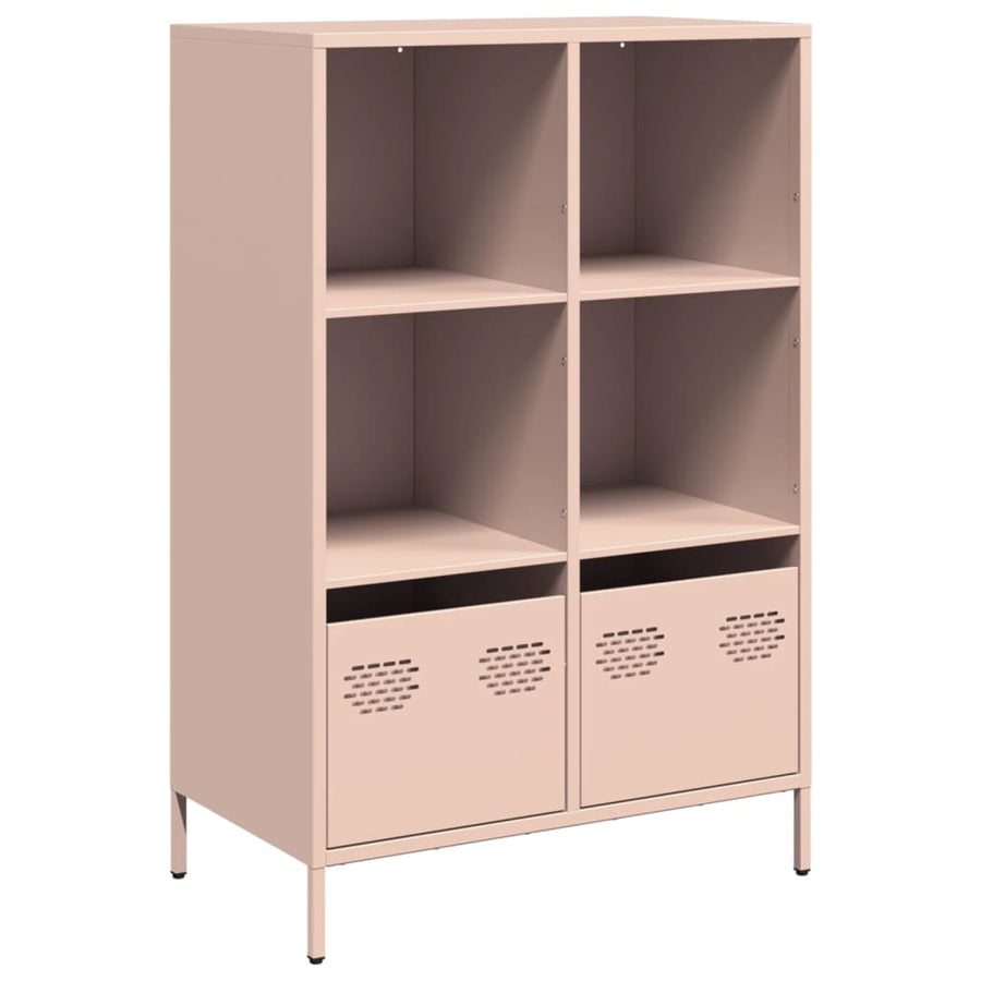 Hoge kast 68x39x103,5 cm staal roze