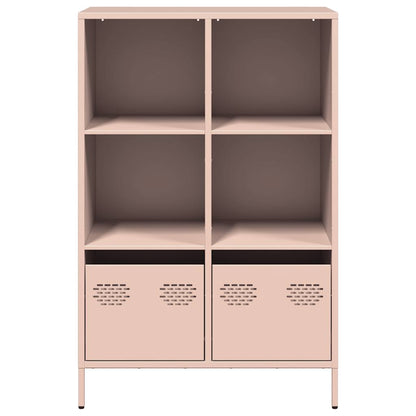 Hoge kast 68x39x103,5 cm staal roze