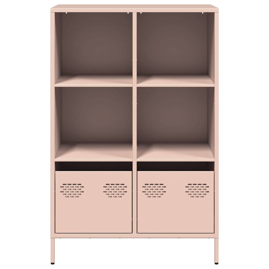 Hoge kast 68x39x103,5 cm staal roze