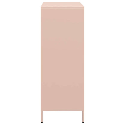 Hoge kast 68x39x103,5 cm staal roze