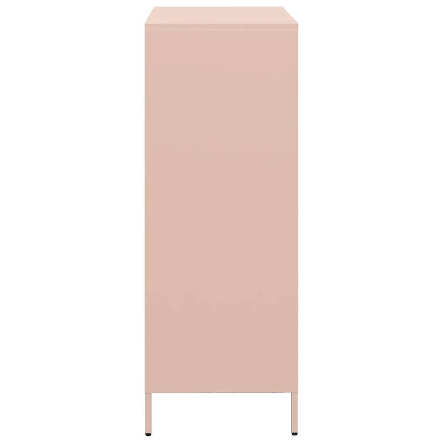 Hoge kast 68x39x103,5 cm staal roze