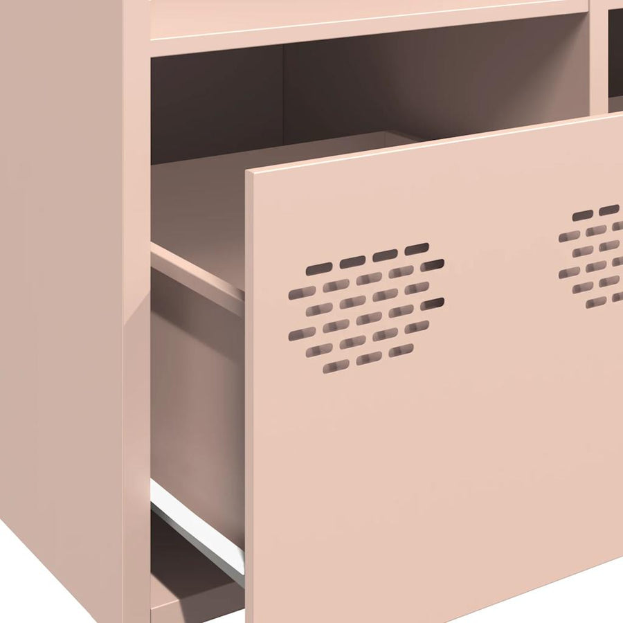 Hoge kast 68x39x103,5 cm staal roze