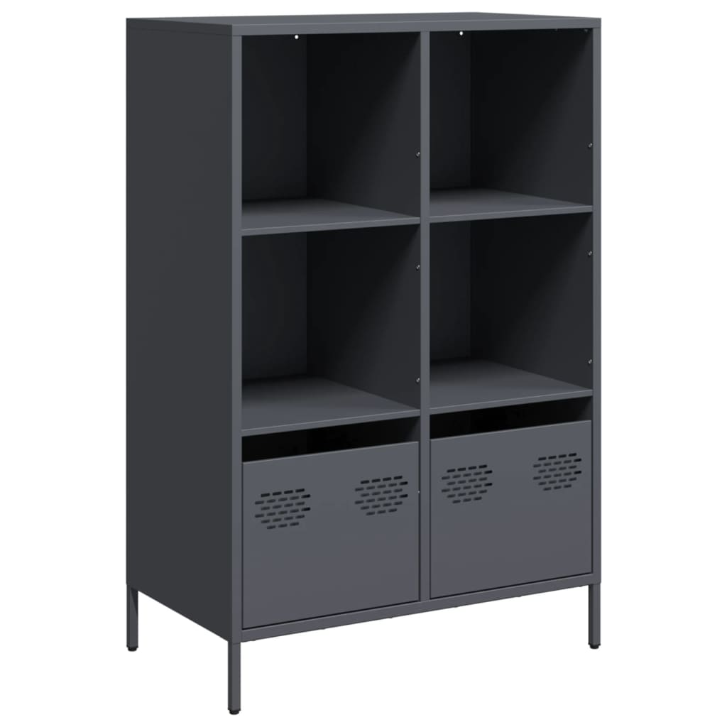 Hoge kast 68x39x103,5 cm staal antracietkleurig