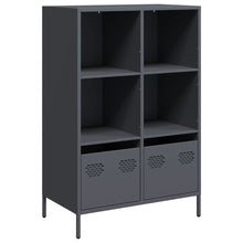Hoge kast 68x39x103,5 cm staal antracietkleurig