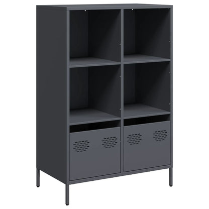 Hoge kast 68x39x103,5 cm staal antracietkleurig