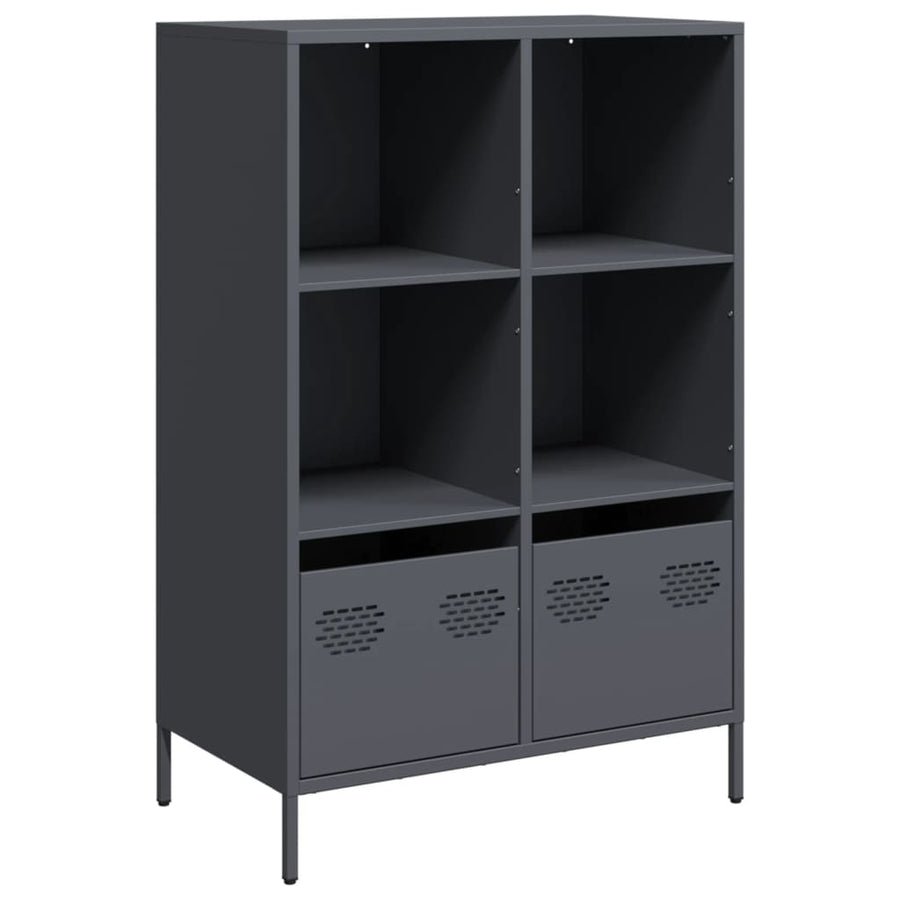 Hoge kast 68x39x103,5 cm staal antracietkleurig