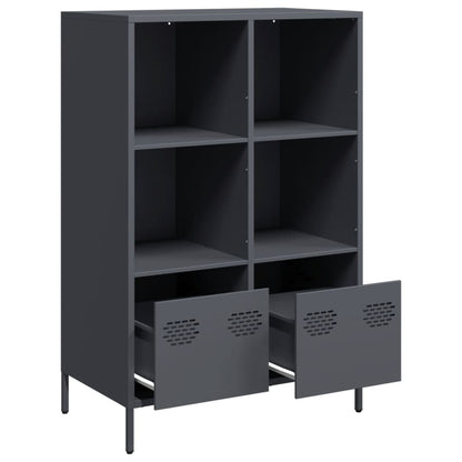 Hoge kast 68x39x103,5 cm staal antracietkleurig