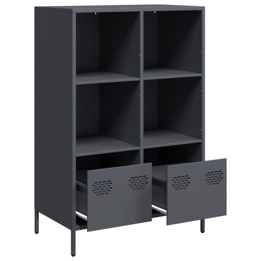 Hoge kast 68x39x103,5 cm staal antracietkleurig