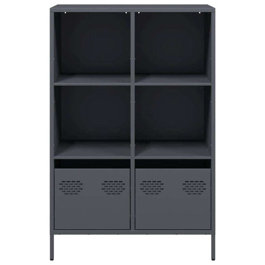 Hoge kast 68x39x103,5 cm staal antracietkleurig