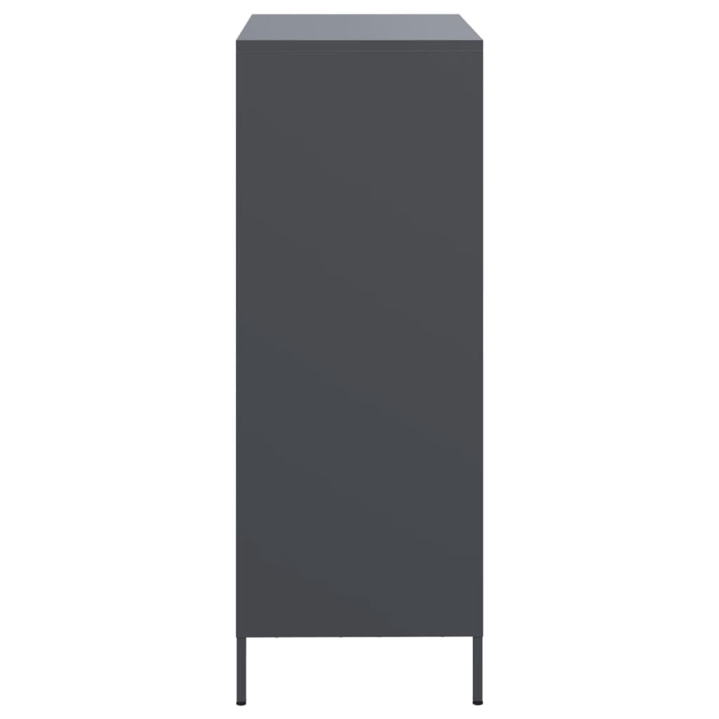 Hoge kast 68x39x103,5 cm staal antracietkleurig