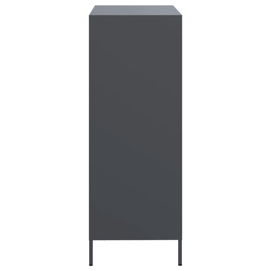 Hoge kast 68x39x103,5 cm staal antracietkleurig