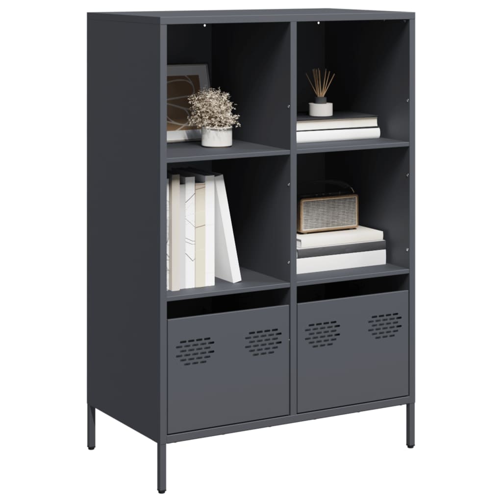 Hoge kast 68x39x103,5 cm staal antracietkleurig