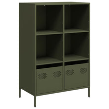 Hoge kast 68x39x103,5 cm staal olijfgroen