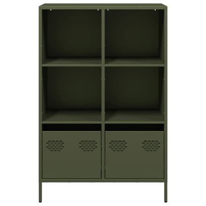 Hoge kast 68x39x103,5 cm staal olijfgroen
