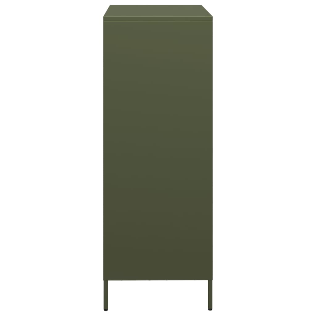 Hoge kast 68x39x103,5 cm staal olijfgroen
