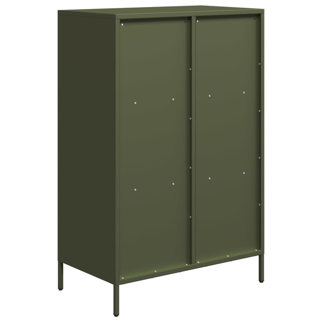Hoge kast 68x39x103,5 cm staal olijfgroen