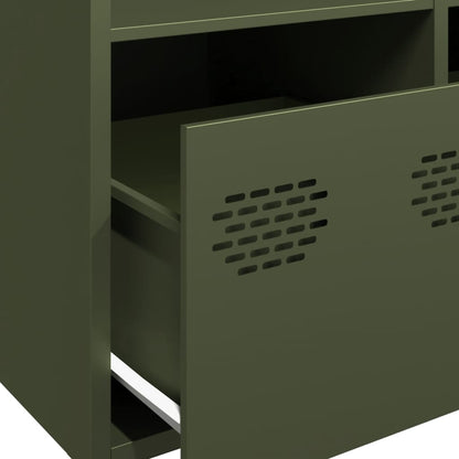 Hoge kast 68x39x103,5 cm staal olijfgroen