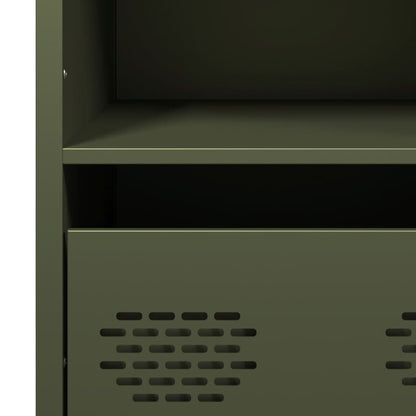 Hoge kast 68x39x103,5 cm staal olijfgroen