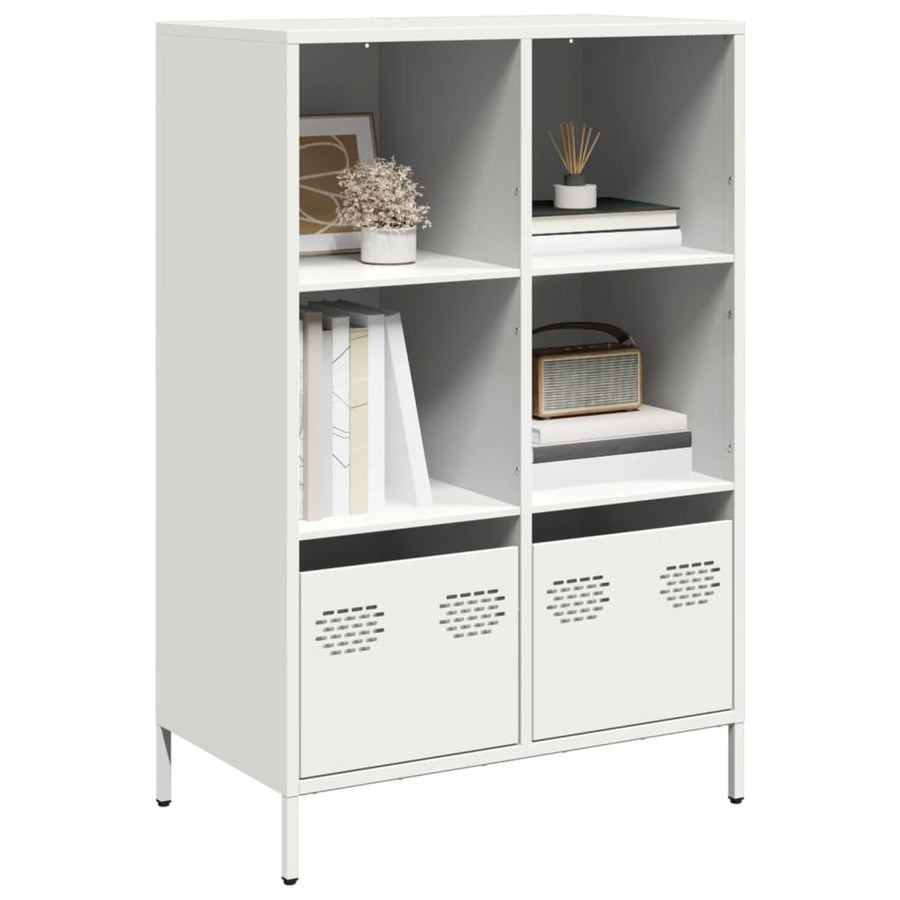 Hoge kast 68x39x103,5 cm staal wit