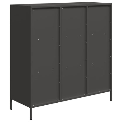 Hoge kast 101,5x39x103,5 cm staal zwart