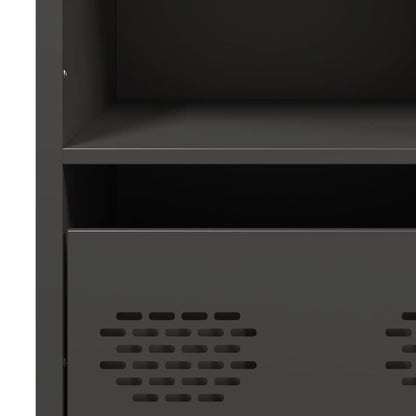 Hoge kast 101,5x39x103,5 cm staal zwart