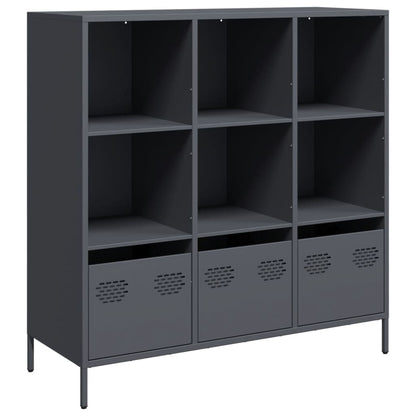 Hoge kast 101,5x39x103,5 cm staal antracietkleurig