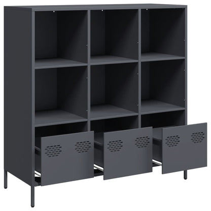 Hoge kast 101,5x39x103,5 cm staal antracietkleurig