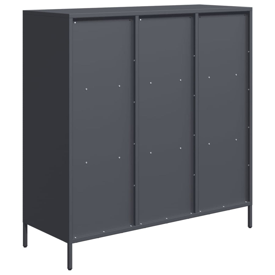 Hoge kast 101,5x39x103,5 cm staal antracietkleurig