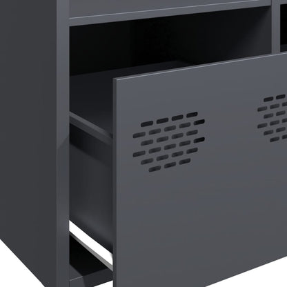 Hoge kast 101,5x39x103,5 cm staal antracietkleurig