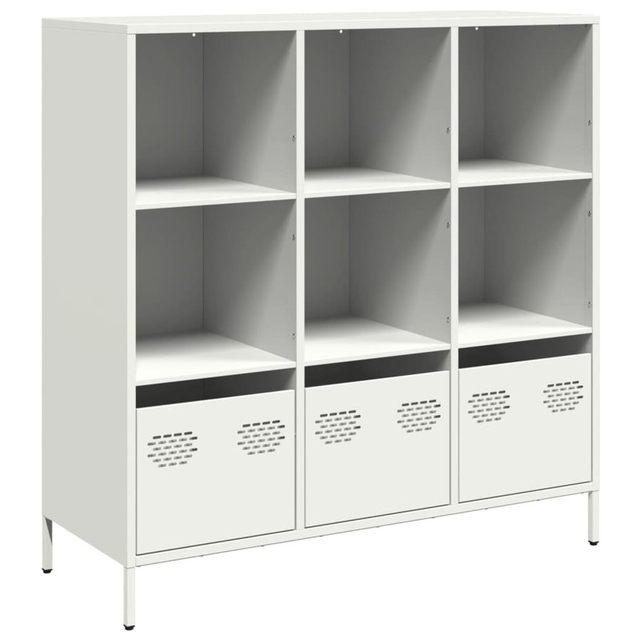 Hoge kast 101,5x39x103,5 cm staal wit