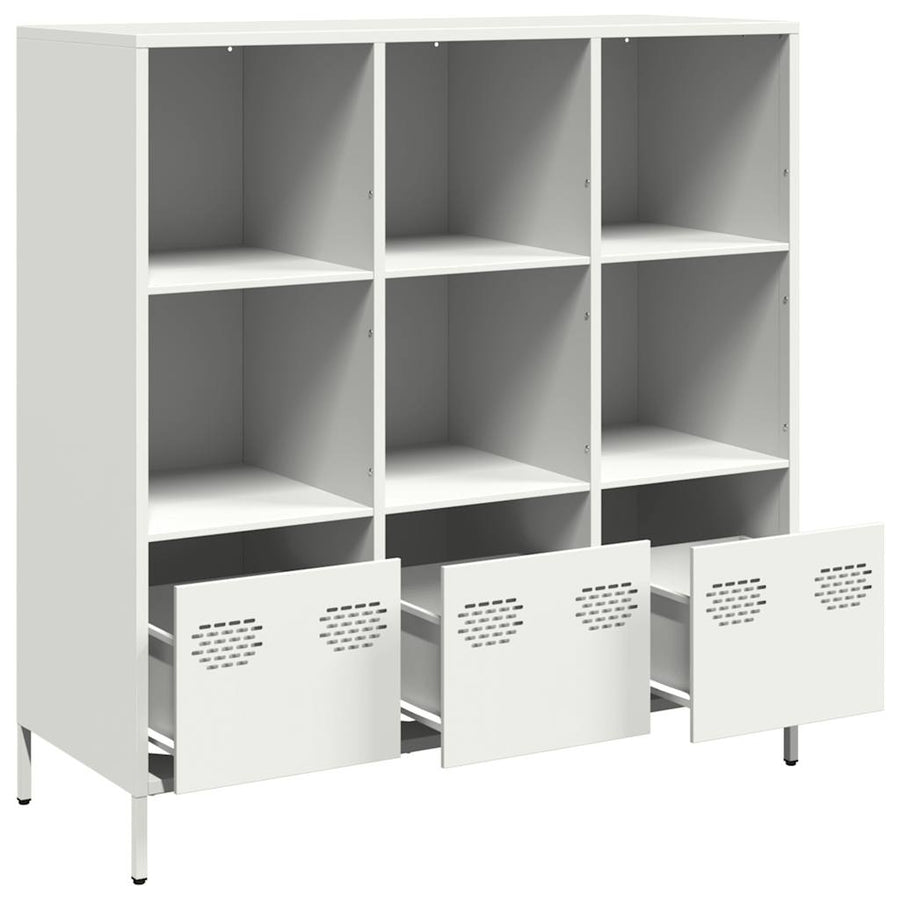 Hoge kast 101,5x39x103,5 cm staal wit