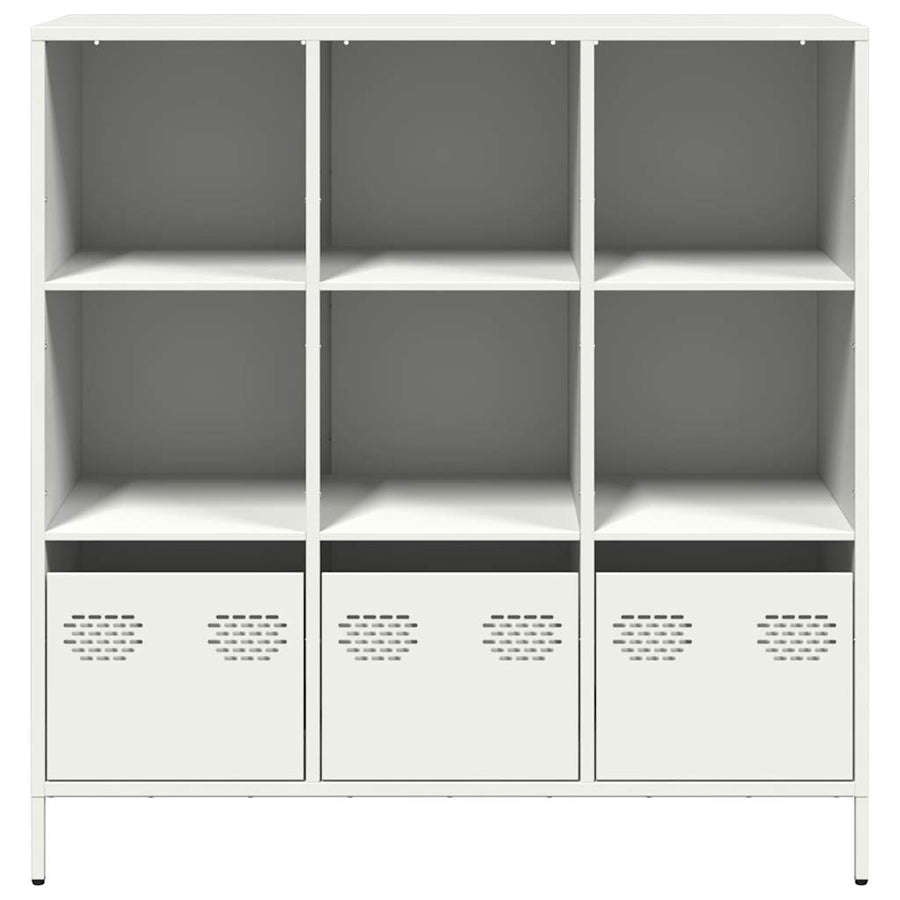 Hoge kast 101,5x39x103,5 cm staal wit