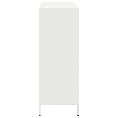 Hoge kast 101,5x39x103,5 cm staal wit