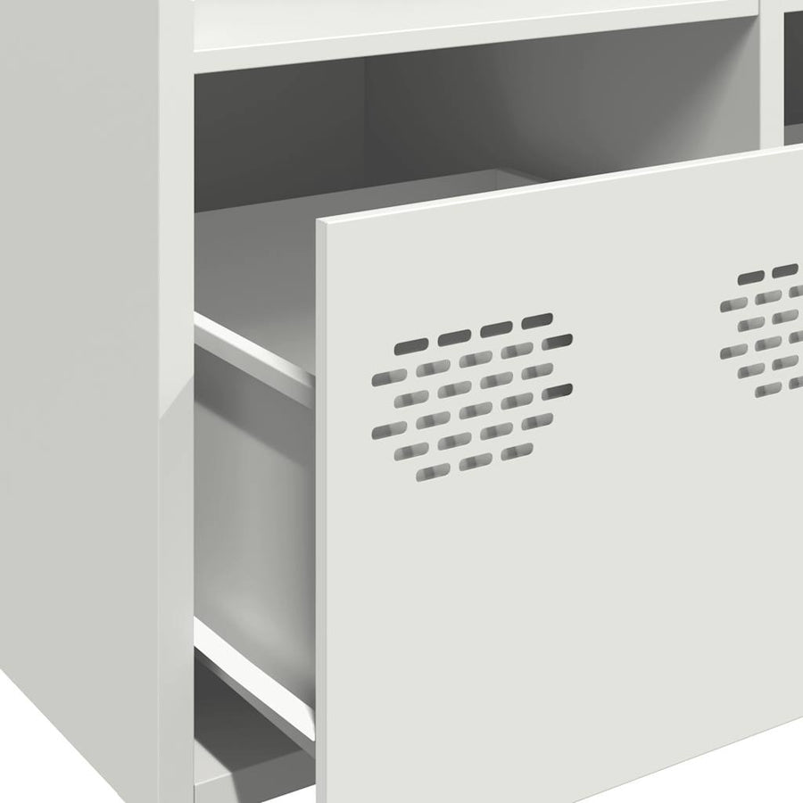 Hoge kast 101,5x39x103,5 cm staal wit