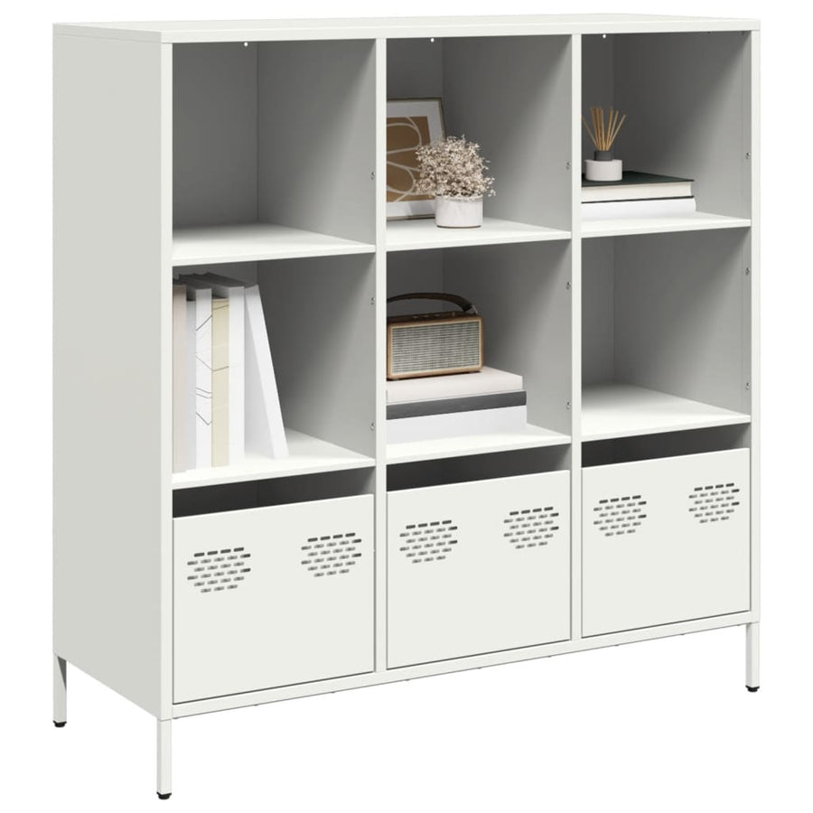 Hoge kast 101,5x39x103,5 cm staal wit