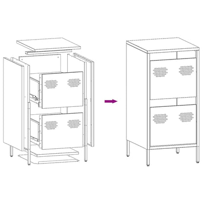 Dressoir 35x39x73,5 cm koudgewalst staal roze
