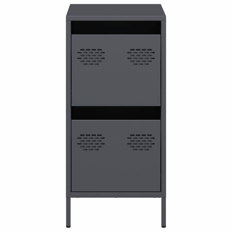 Dressoir 35x39x73,5 cm koudgewalst staal antracietkleurig