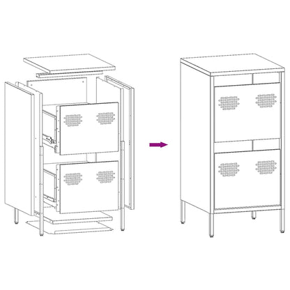 Dressoir 35x39x73,5 cm koudgewalst staal antracietkleurig