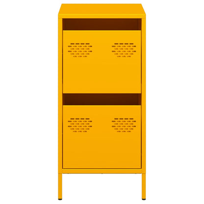 Dressoir 35x39x73,5 cm koudgewalst staal mosterdgeel