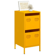 Dressoir 35x39x73,5 cm staal mosterdgeel