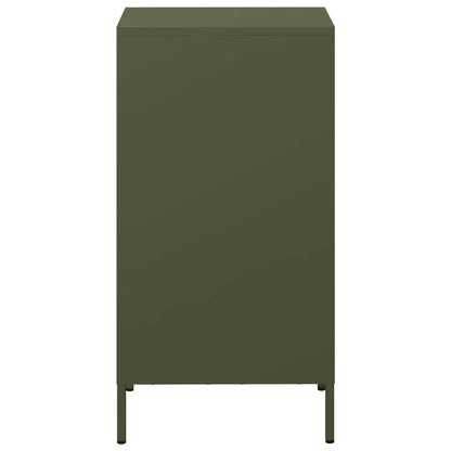 Dressoir 35x39x73,5 cm koudgewalst staal olijfgroen