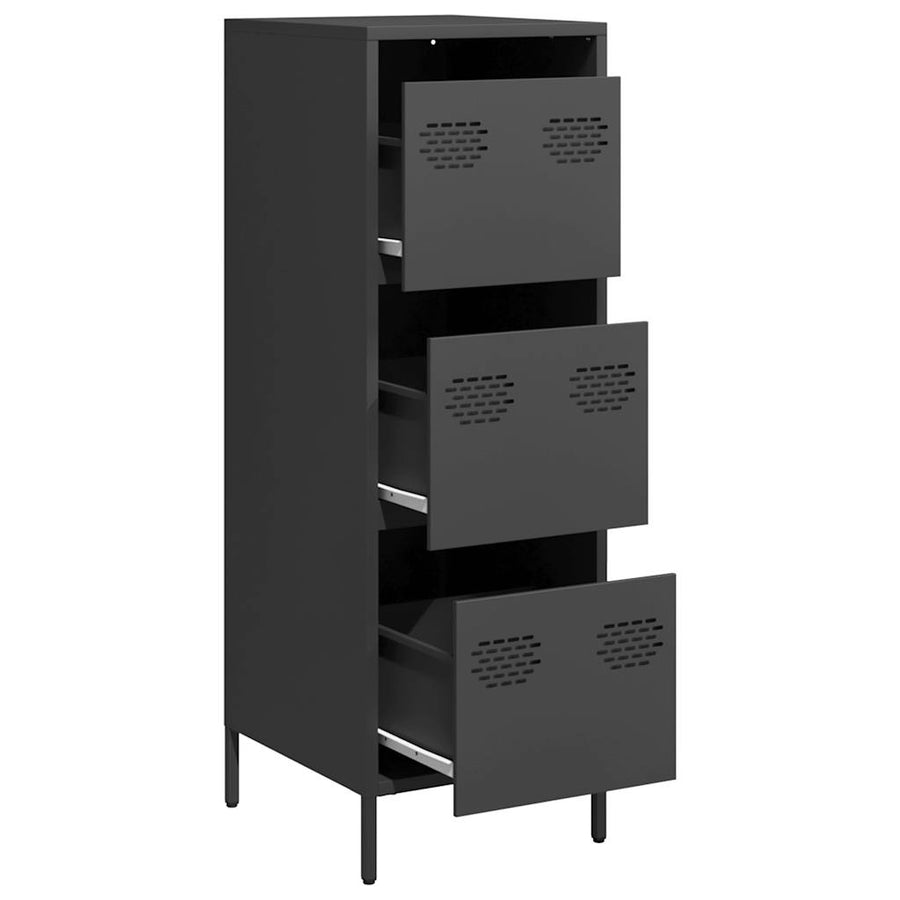 Hoge kast 39x35x103,5 cm staal zwart