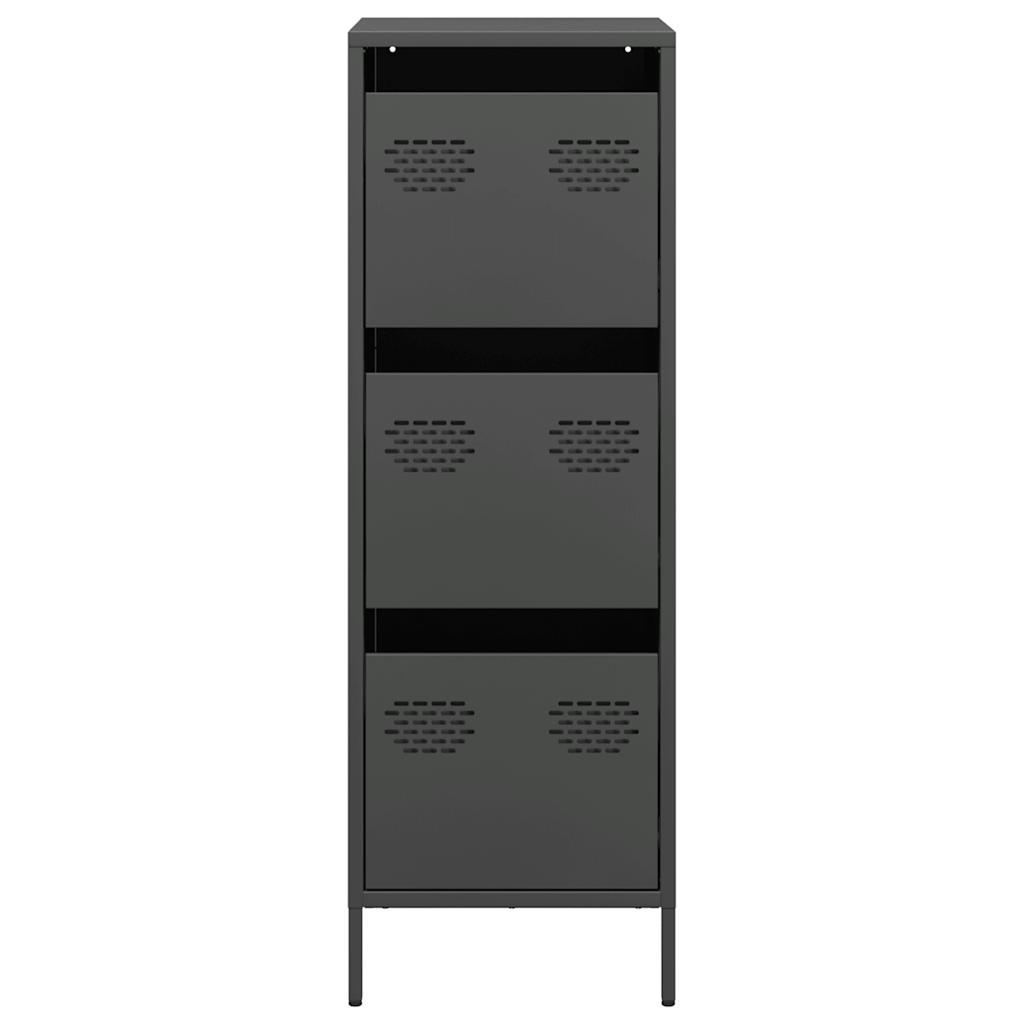 Hoge kast 39x35x103,5 cm staal zwart
