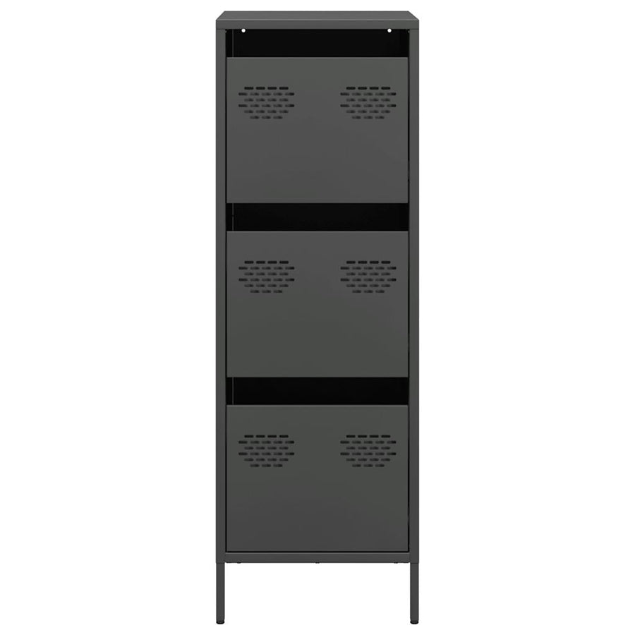 Hoge kast 39x35x103,5 cm staal zwart